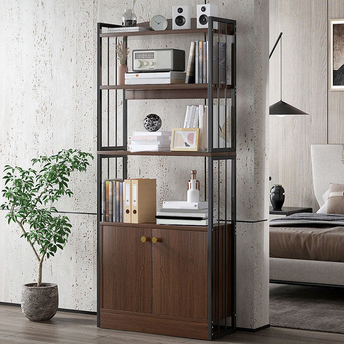 Modern Metal Book Shelf Home Open Back Bookcase with Shelves