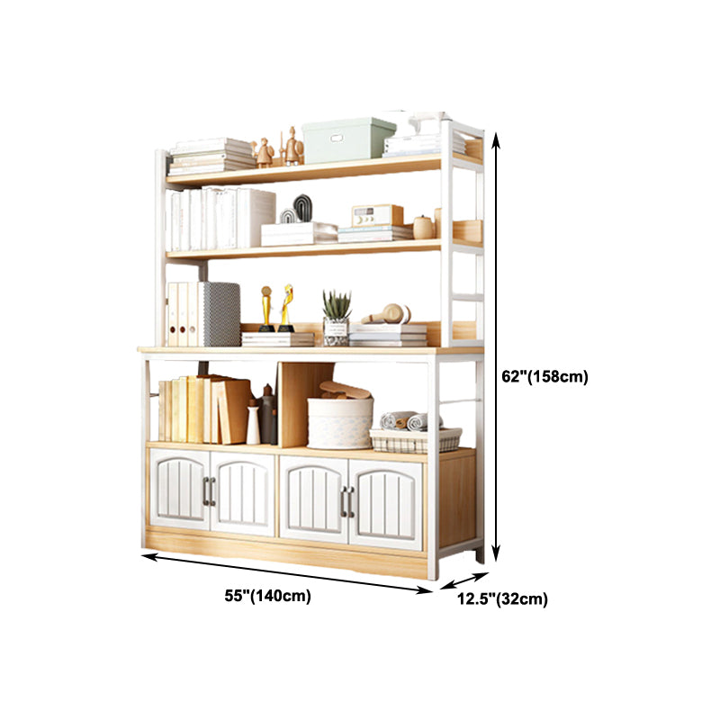 Modern Metal Book Shelf Home Open Back Bookcase with Shelves