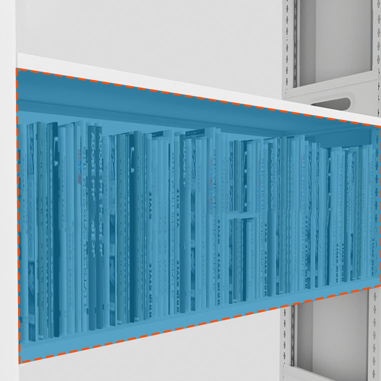 Urban Open Back Shelf Bookcase Standard Steel Bookshelf for Study Room