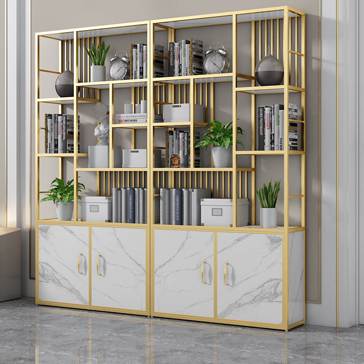 Contemporary 70.87" H Metal Shelf Open Bookcase for Living Room