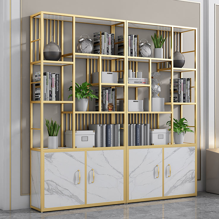 Contemporary 70.87" H Metal Shelf Open Bookcase for Living Room
