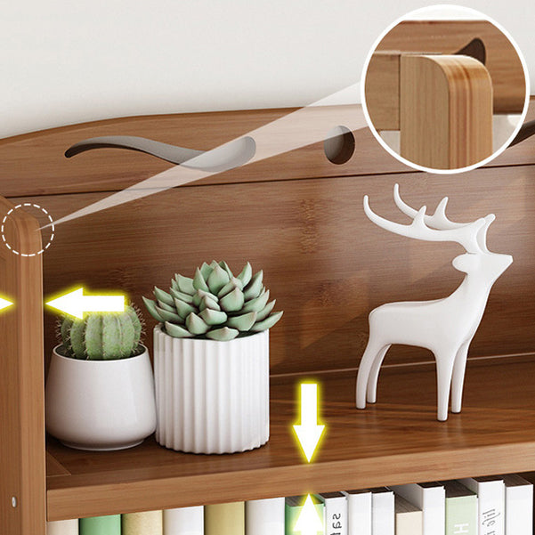 9.9" W Modern Bookcase Matte Finish Closed Back Bookshelf for Study Room