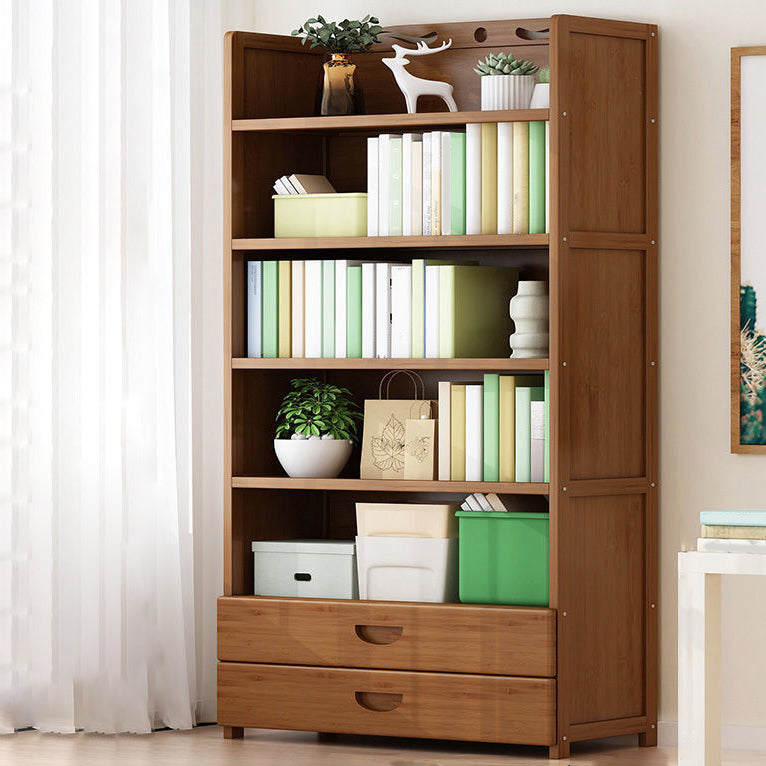 9.9" W Modern Bookcase Matte Finish Closed Back Bookshelf for Study Room