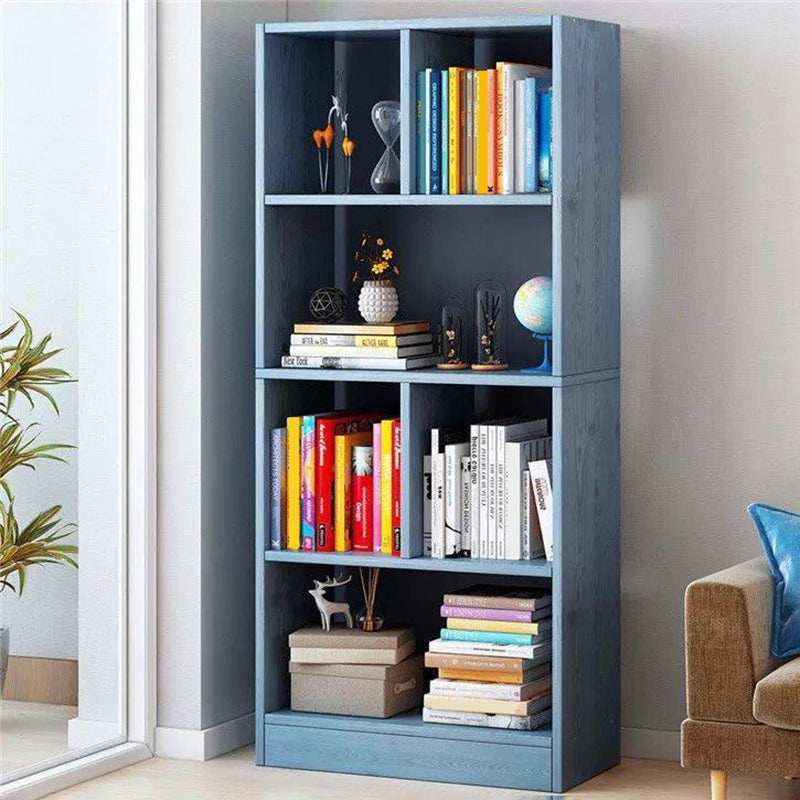 Contemporary Wooden Shelf Bookcase Cube Bookshelf for Study Room