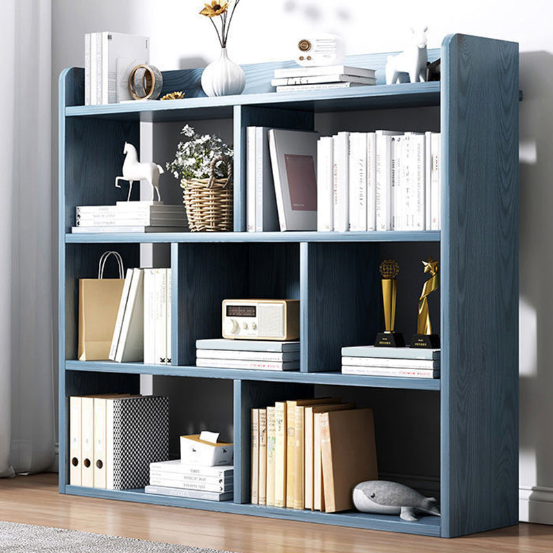 Contemporary Wooden Shelf Bookcase Cube Bookshelf for Study Room