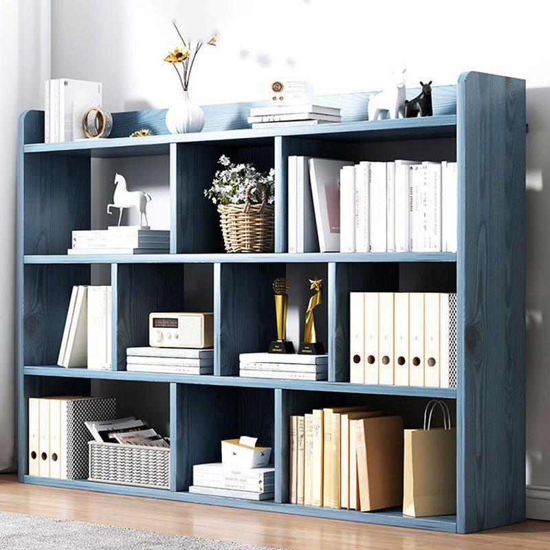 Contemporary Wooden Shelf Bookcase Cube Bookshelf for Study Room