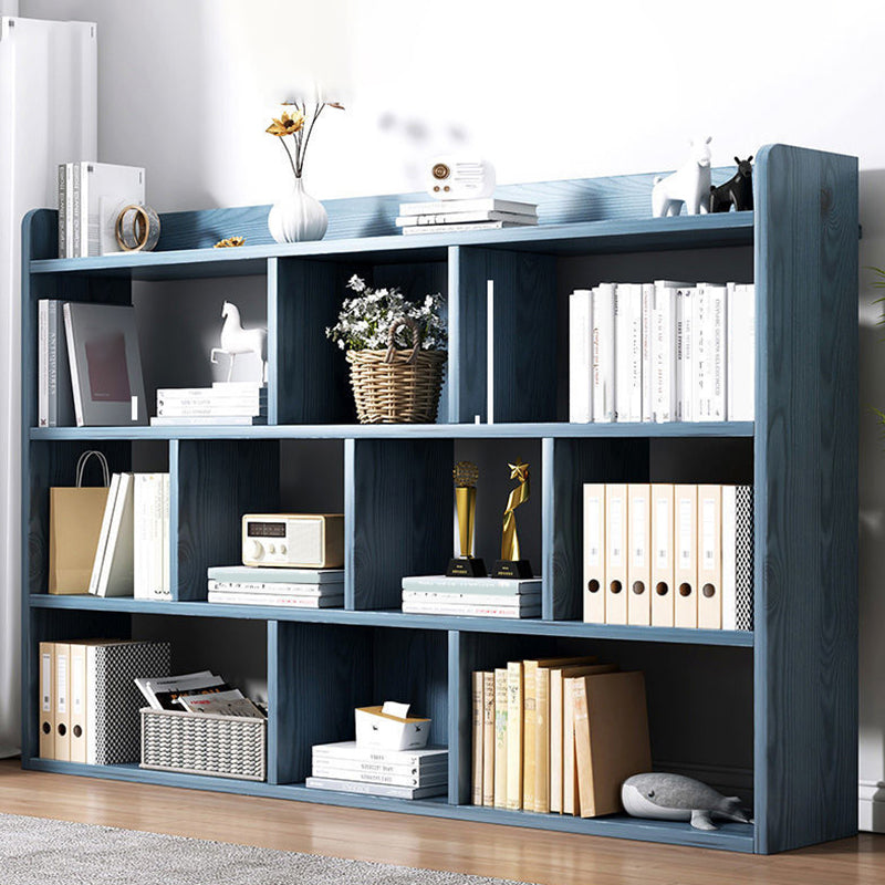 Contemporary Wooden Shelf Bookcase Cube Bookshelf for Study Room