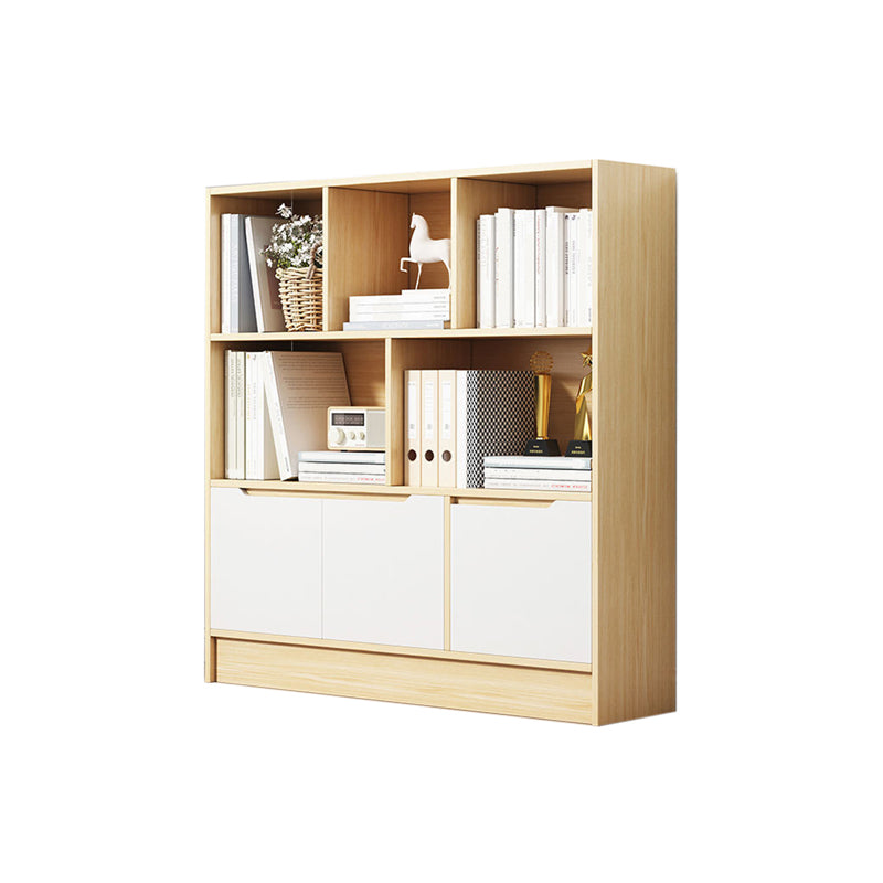 Contemporary Wooden Shelf Bookcase Cube Bookshelf for Study Room