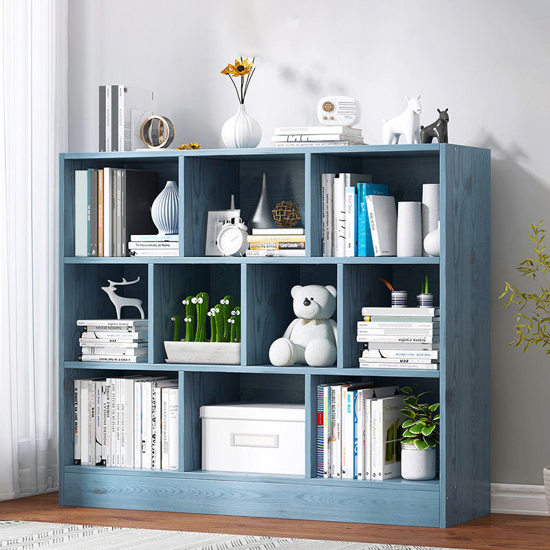 Contemporary Wooden Shelf Bookcase Cube Bookshelf for Study Room