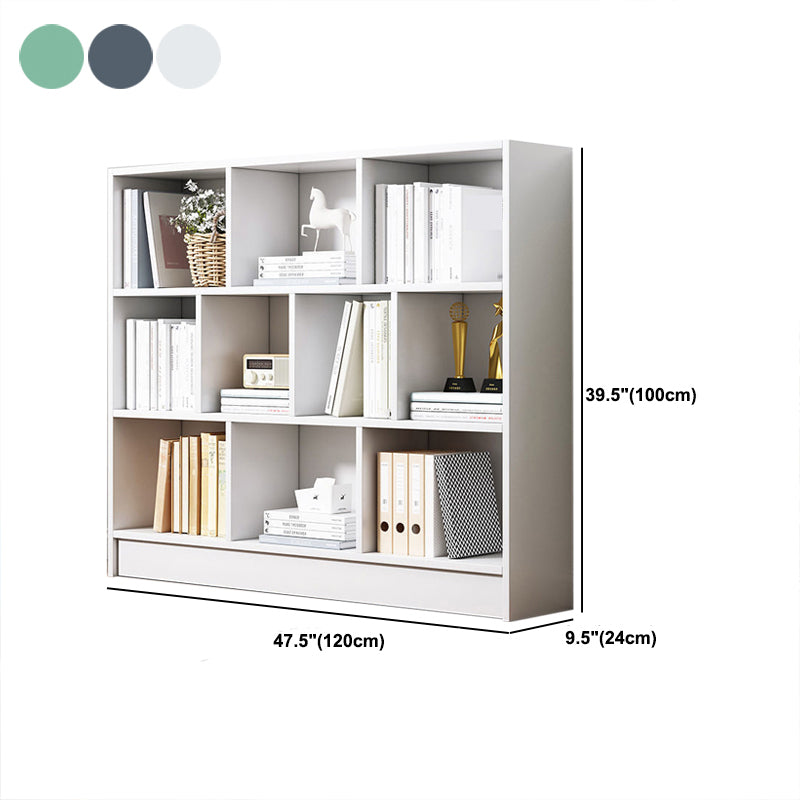 Contemporary Wooden Shelf Bookcase Cube Bookshelf for Study Room