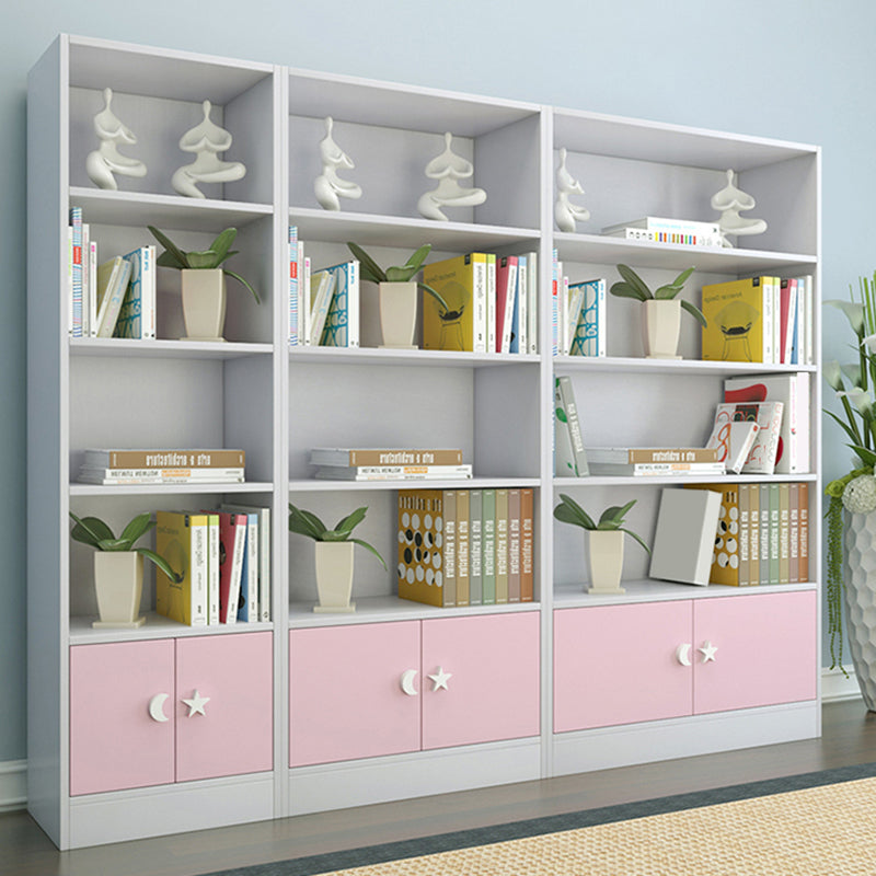 Contemporary Standard Bookshelf Wooden Closed Back Bookcase with Rectangular Shelves