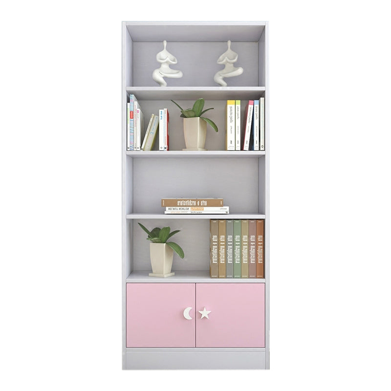 Contemporary Standard Bookshelf Wooden Closed Back Bookcase with Rectangular Shelves