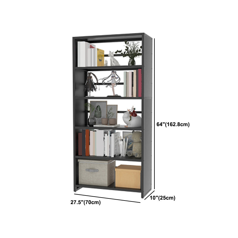 10" Wide Standard Bookcase and Steel Open Book Shelf with Rectangular Shelves