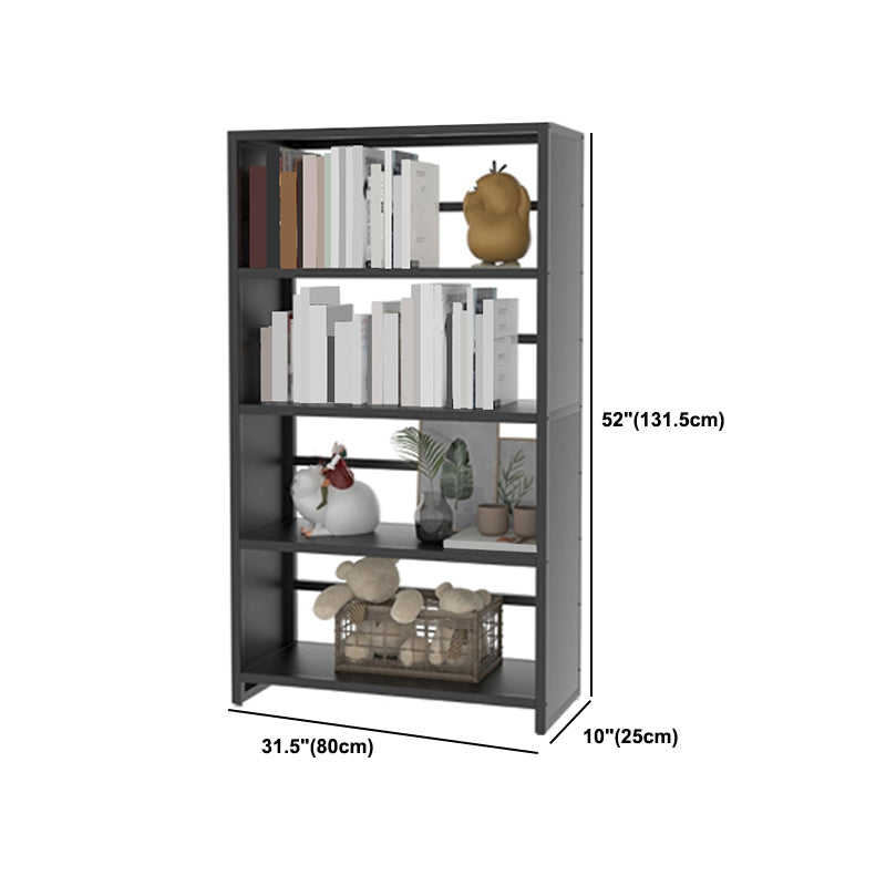 10" Wide Standard Bookcase and Steel Open Book Shelf with Rectangular Shelves