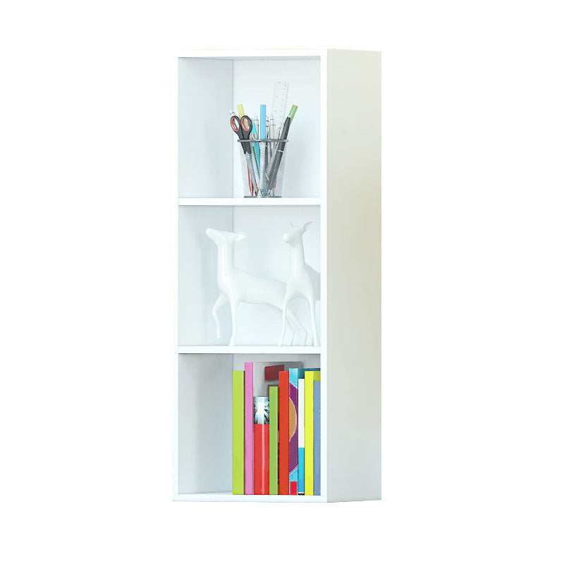 12" W Modern Wooden Bookcase Closed Storage Bookshelf with Doors