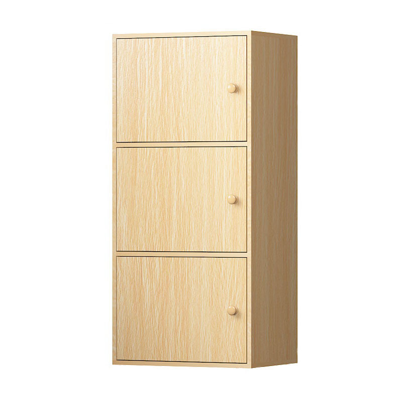 12" W Modern Wooden Bookcase Closed Storage Bookshelf with Doors