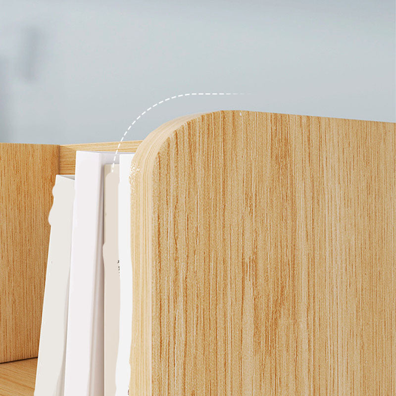 9.5" W Modern Wooden Bookcase Open Storage Bookshelf with Drawers and Shelves