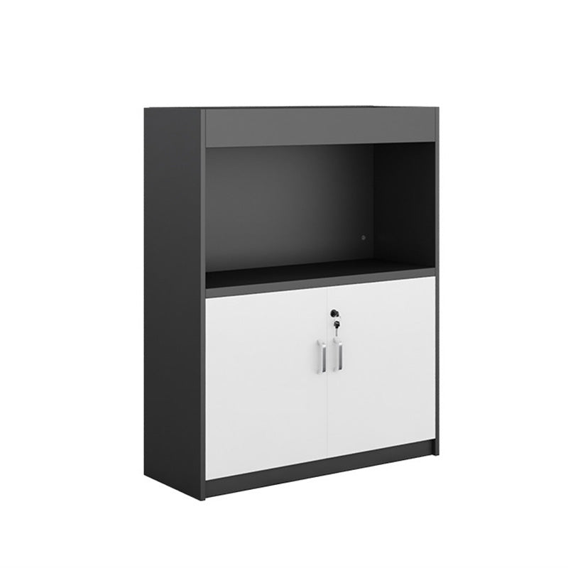 11.8"W Wood Bookshelf with Geometric Multi Layers Bookcase in Dark Taupe (without Plant)