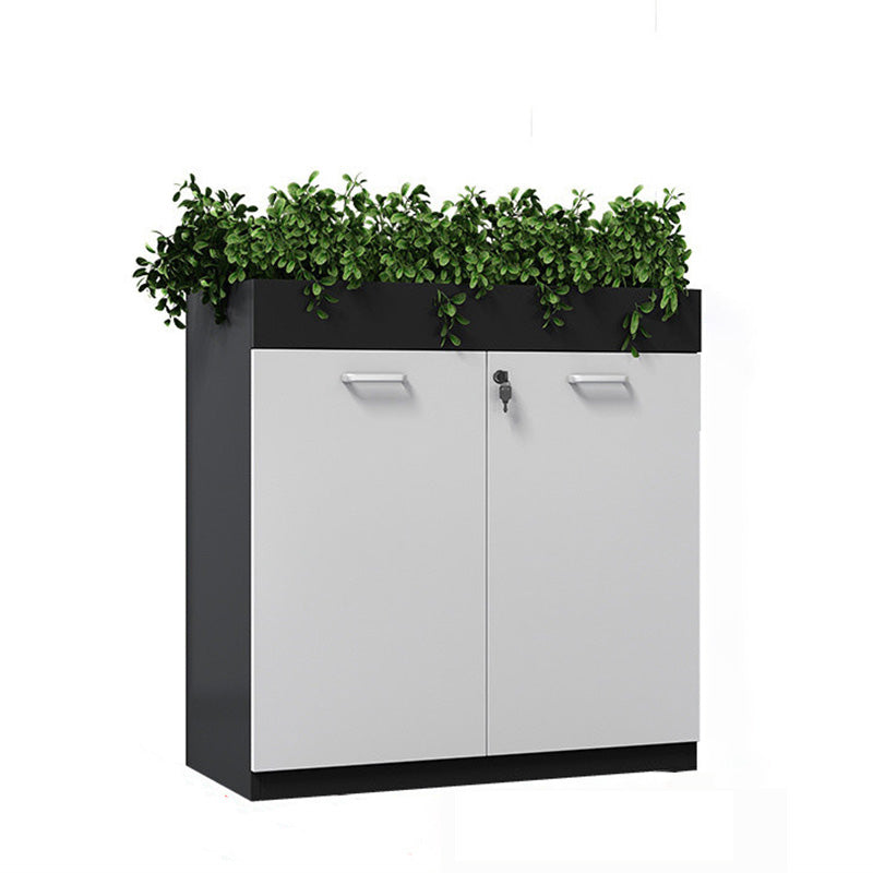 11.8"W Wood Bookshelf with Geometric Multi Layers Bookcase in Dark Taupe (without Plant)