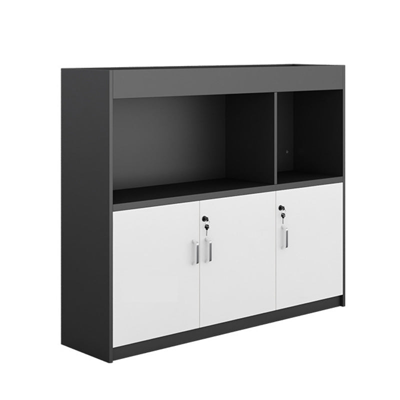 11.8"W Wood Bookshelf with Geometric Multi Layers Bookcase in Dark Taupe (without Plant)