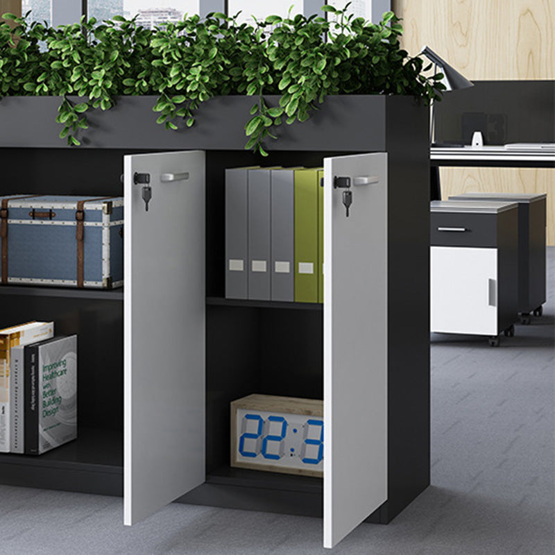 11.8"W Wood Bookshelf with Geometric Multi Layers Bookcase in Dark Taupe (without Plant)