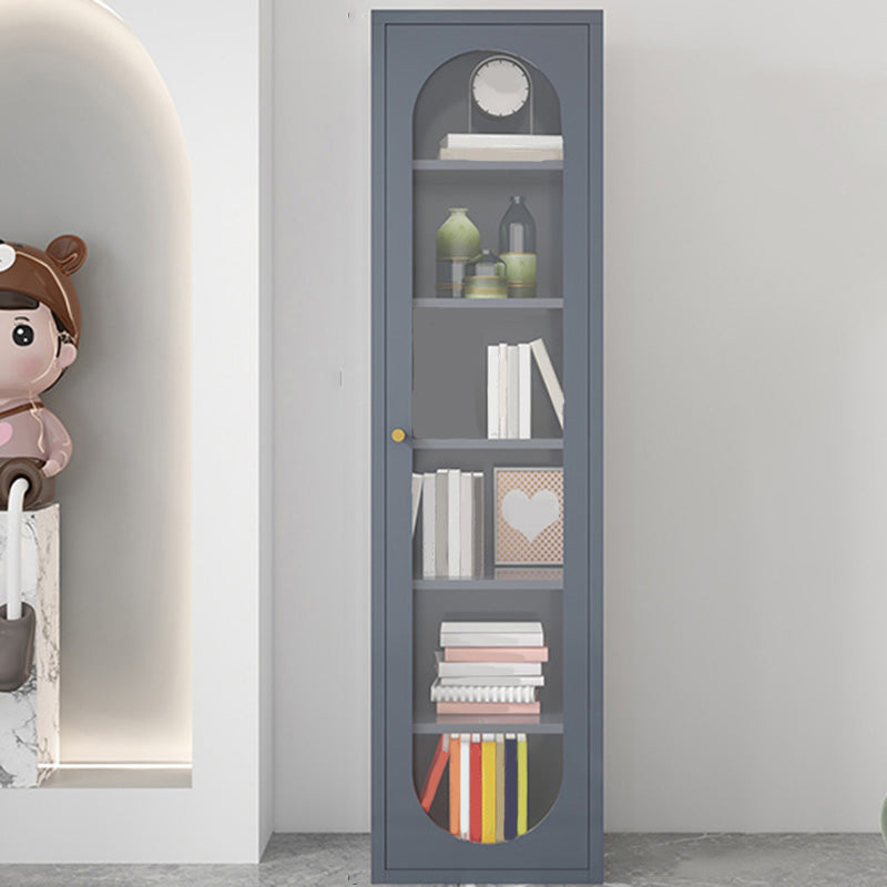 Modern Metal Bookcase Standard Shelves Included Bookshelf with Glass Doors