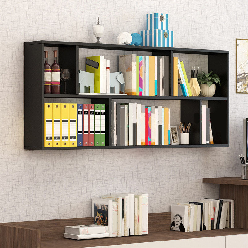 6"/8" W Modern Wooden Bookcase Wall-mounted Bookshelf with Shelves