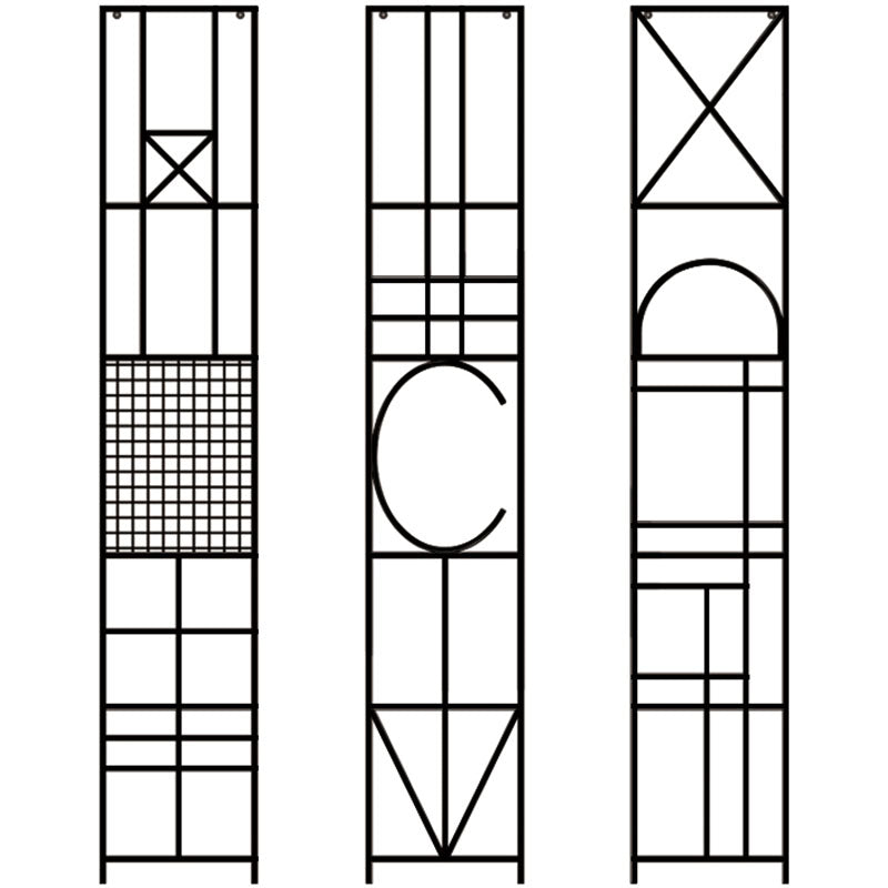 12" W Open Storage Bookcase Metal Bookshelf with Shelves in Black and Gold