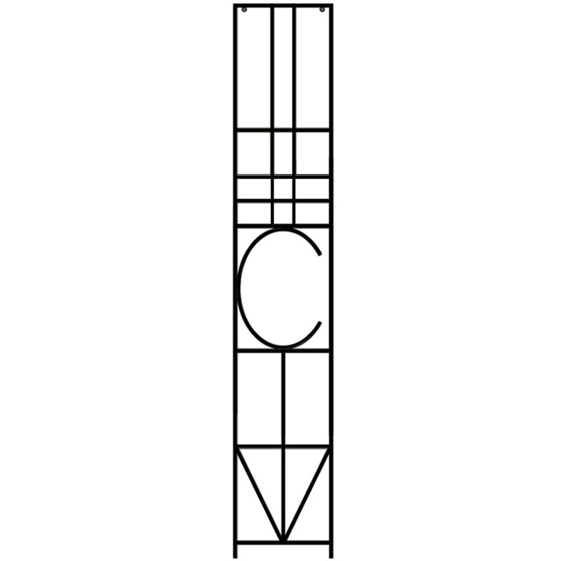 12" W Open Storage Bookcase Metal Bookshelf with Shelves in Black and Gold