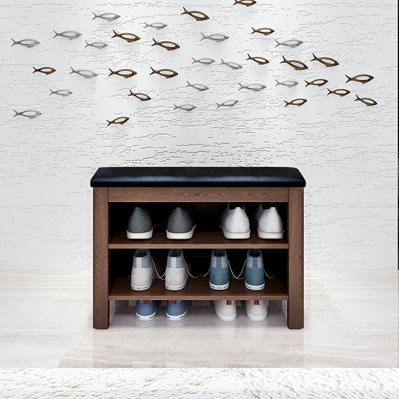 13.8" Wide Modern Entryway Bench Solid Wood Entryway Bench Seating Bench