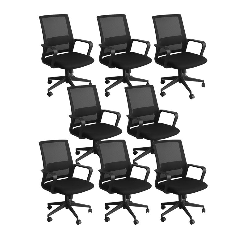 Modern No Distressing Office Chair Breathable AirGrid Fixed Arms Chair
