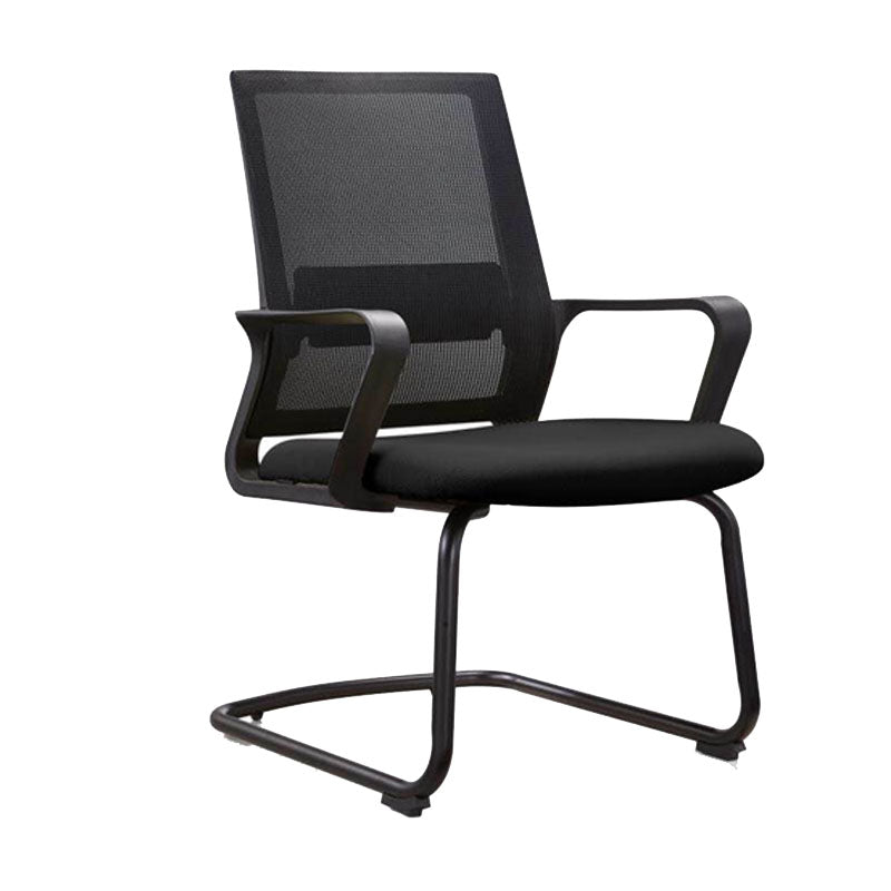 Modern No Distressing Office Chair Breathable AirGrid Fixed Arms Chair