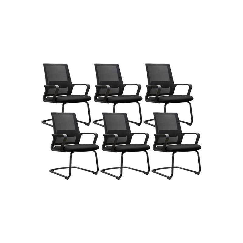 Modern No Distressing Office Chair Breathable AirGrid Fixed Arms Chair