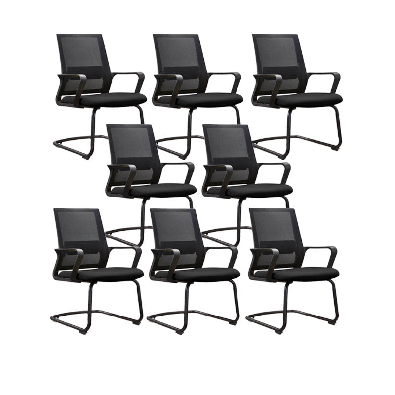 Modern No Distressing Office Chair Breathable AirGrid Fixed Arms Chair