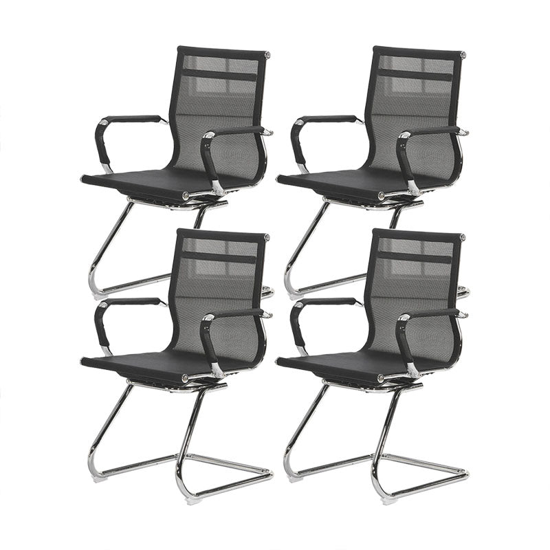 Fixed Arms Conference Chair Modern No Wheels Conference Chair