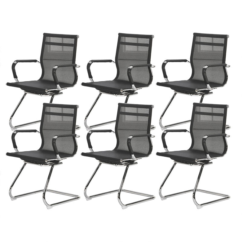 Fixed Arms Conference Chair Modern No Wheels Conference Chair