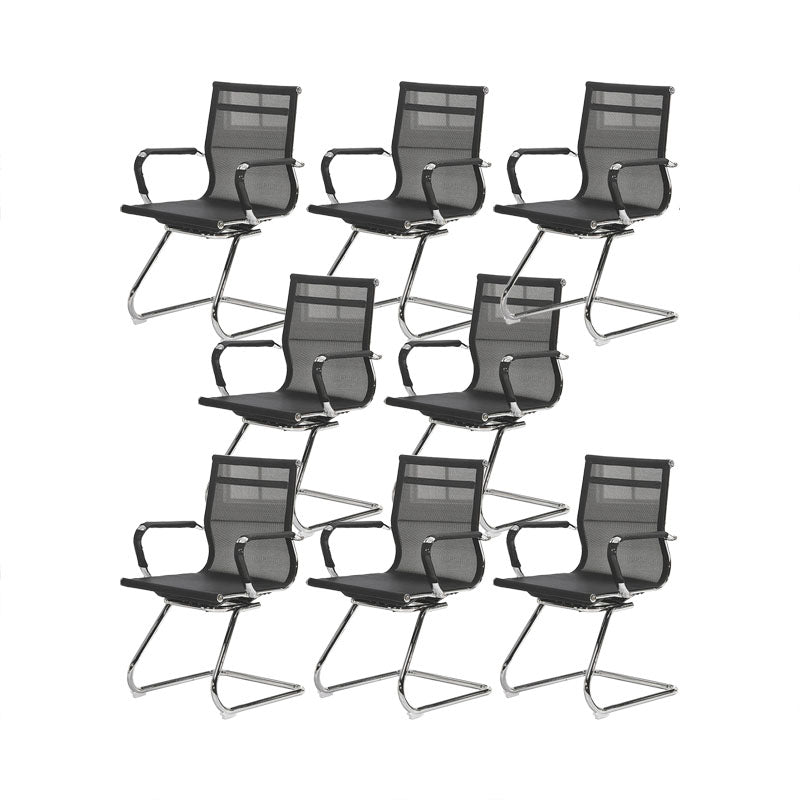 Fixed Arms Conference Chair Modern No Wheels Conference Chair