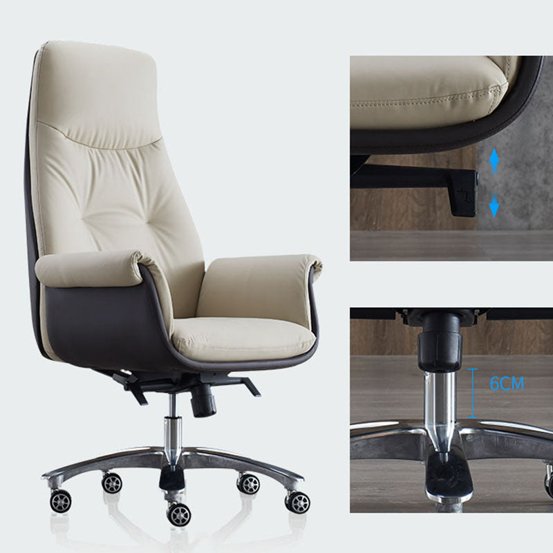 Swivel with Wheels Office Chair CorLiving Workspace Leather Chair