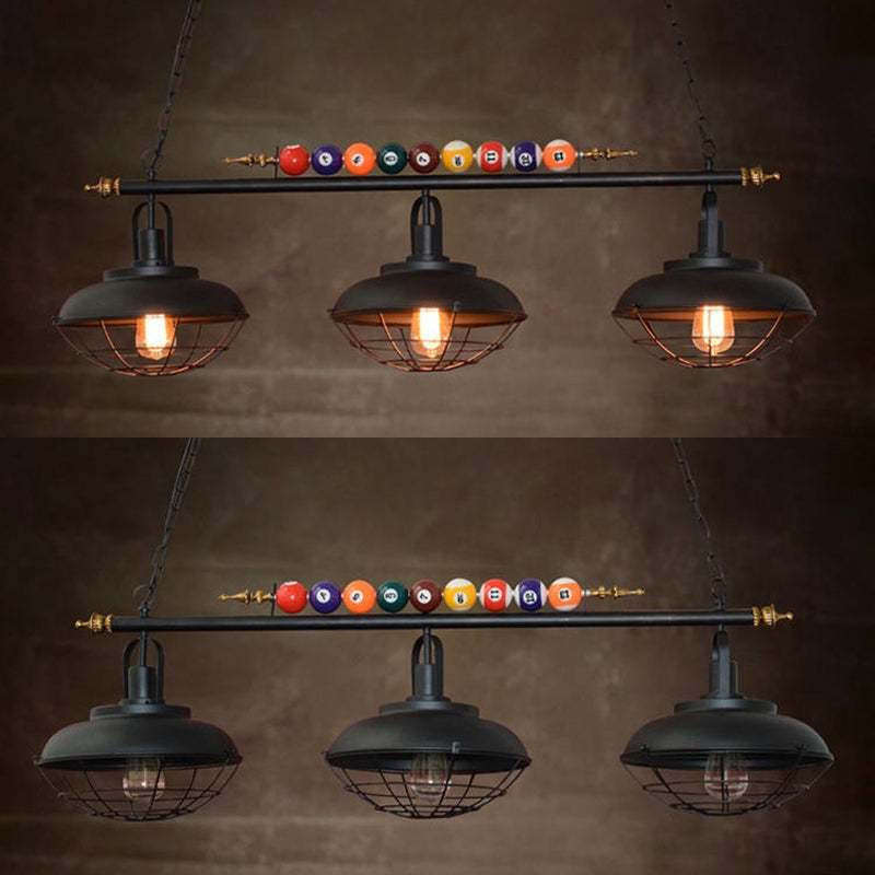 Industrial Style Hanging Lamp Dome Shade Island Light Fixture for Bar (Included Balls)
