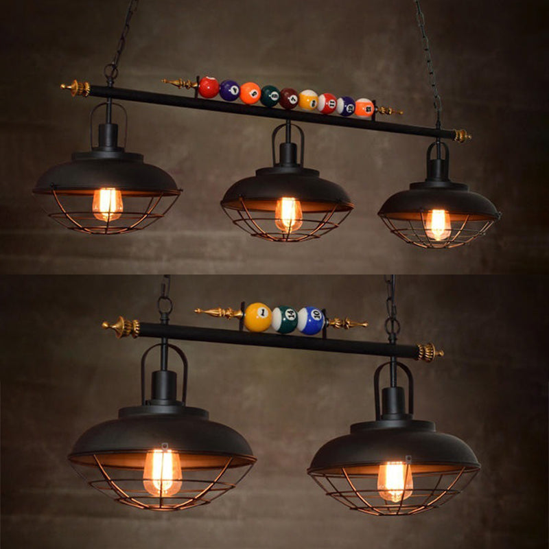 Industrial Style Hanging Lamp Dome Shade Island Light Fixture for Bar (Included Balls)