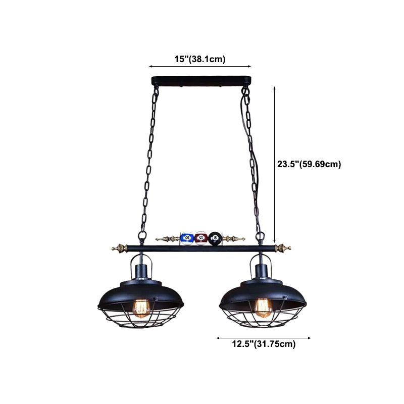 Industrial Style Hanging Lamp Dome Shade Island Light Fixture for Bar (Included Balls)