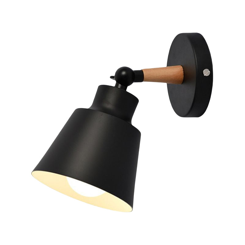 Contemporary Wood Wall Light Macaron Lighting for Living Room