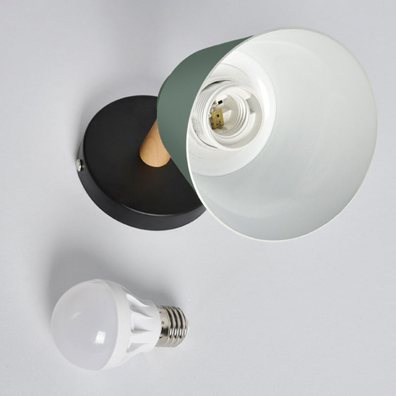 Contemporary Wood Wall Light Macaron Lighting for Living Room