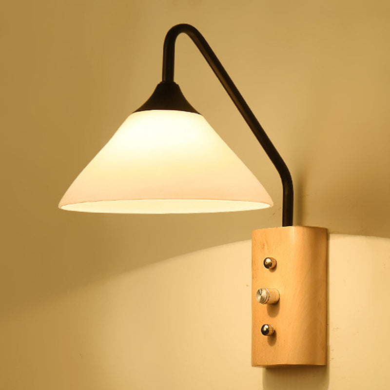 Single Contemporary Polished Finish Wall Mounted Sconce Metallic Wall Light