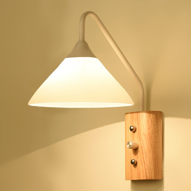 Single Contemporary Polished Finish Wall Mounted Sconce Metallic Wall Light