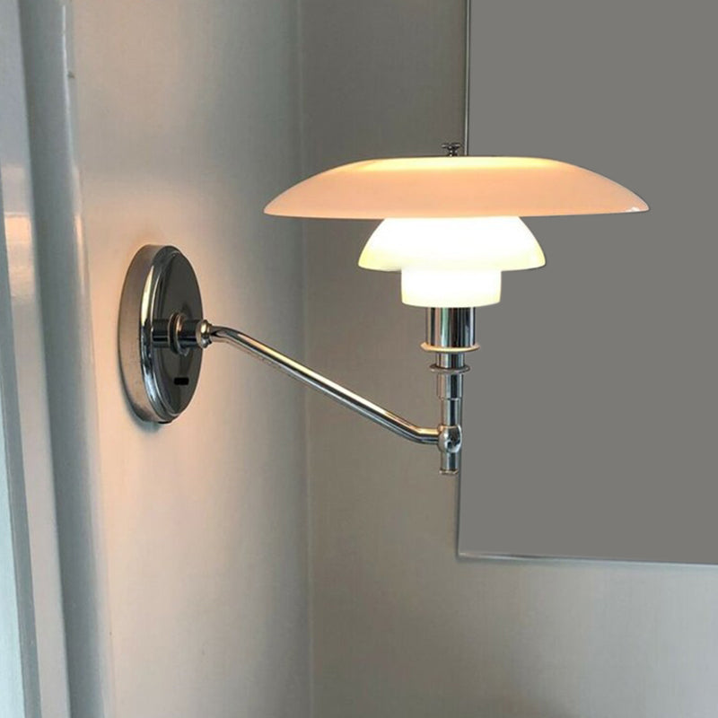 Metal/Glass Wall Light Industrial Polish Finish Lighting for Home