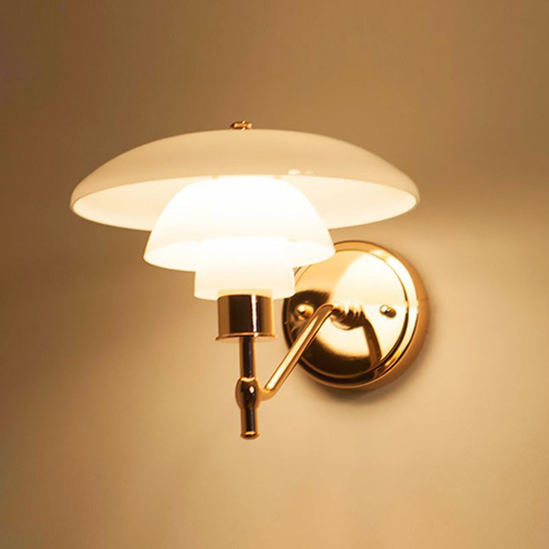 Metal/Glass Wall Light Industrial Polish Finish Lighting for Home