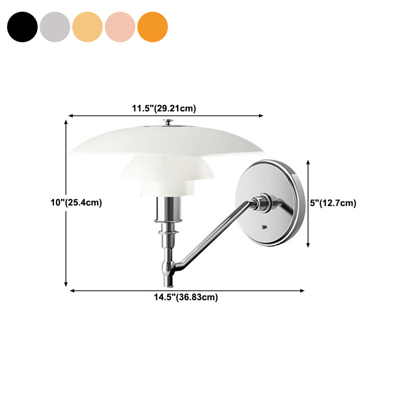 Metal/Glass Wall Light Industrial Polish Finish Lighting for Home