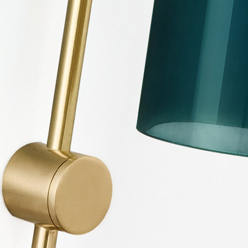 Industrial Metal/Glass Wall Light Polish Finish Lighting for Restaurant