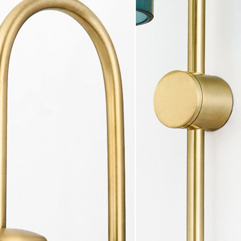 Industrial Metal/Glass Wall Light Polish Finish Lighting for Restaurant